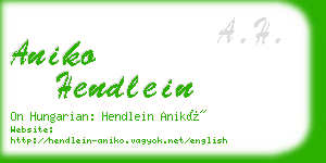 aniko hendlein business card